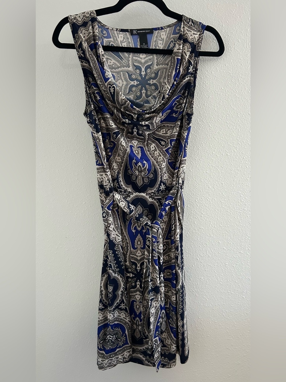 INC International Concepts Blue Paisley Midi Dress